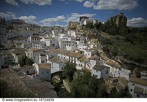 Setenil de las Bodegas village  Cadiz province  Andalusia  Spain.