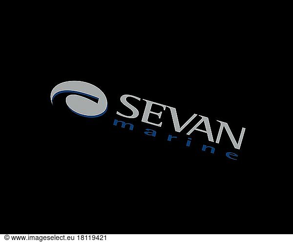 Sevan Marine  gedrehtes Logo  Schwarzer Hintergrund B