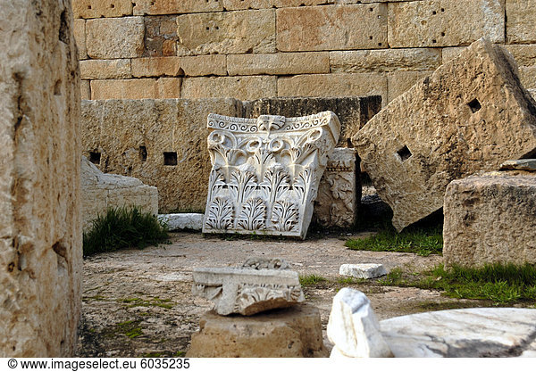 Severan Forum  Leptis Magna  UNESCO World Heritage Site  Libyen  Nordafrika  Afrika
