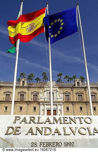 Sevilla (Spanien). Das andalusische Parlament in der Stadt Sevilla.