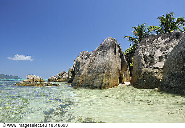 Seychelles  La Digue  Boulders on Anse Source dArgent beach