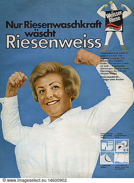 SF  C  SG hist.  Werbung  Waschmittel  WeiÃŸer Riese  Werbeanzeige aus der Zeitschrift 'Stern'  Nr. 47  Deutschland  19.11.1967