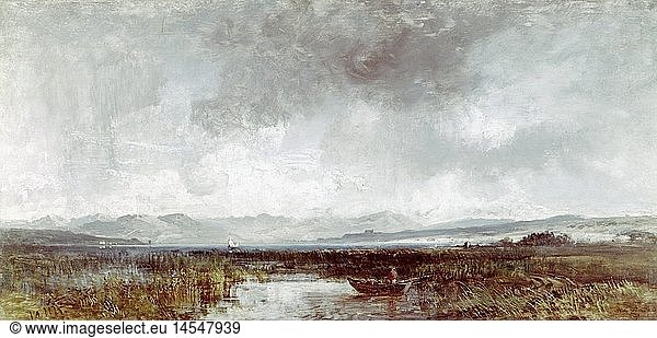 SF  Kunst  Schleich  Eduard  der Ã„ltere (1812 - 1874)  'Am Ammersee'  GemÃ¤lde  Neue Pinakothek  MÃ¼nchen