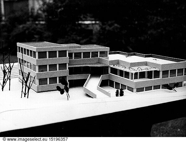 SG hist.  Architektur  Modelle  Modell des Wilhelm-Hansmann-Haus in Dortmund  1968