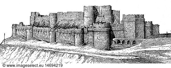 SG hist.  Architektur  SchlÃ¶sser und Burgen  Syrien  Krak des Chevaliers  im Besitz der Hospitaliter 1125 - 1271