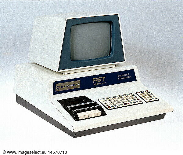 SG hist.  EDV  Elektronik  Computer  Commodore PET 2001  mit eingebautem Kassetten-Laufwerk und 40-Zeichen-Display  MOS 6502  1977 SG hist., EDV, Elektronik, Computer, Commodore PET 2001, mit eingebautem Kassetten-Laufwerk und 40-Zeichen-Display, MOS 6502, 1977,