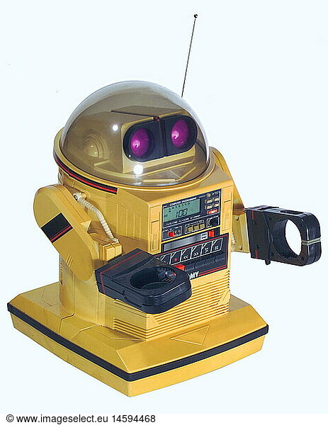 SG hist.  EDV / Elektronik  Roboter  japanisches Elektronikspielzeug mit eingebauter Musikanlage  Hersteller Tomy  Modell Omnibot  Japan  1979