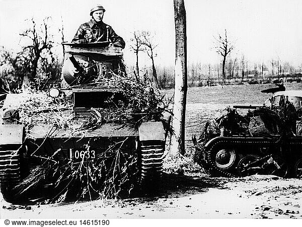 SG hist.  Ereignisse  2. Weltkrieg/WKII  Belgien  belgische Panzereinheit nahe der deutschen Grenze  1939