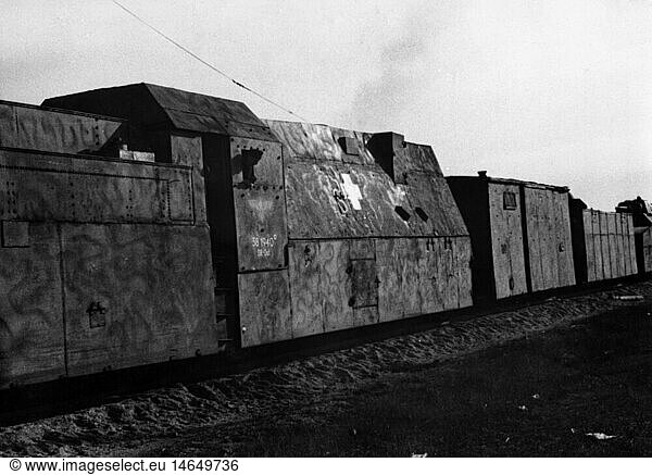 SG hist.  Ereignisse  2. Weltkrieg/WKII  Russland 1942 / 1943  deutscher Panzerzug auf der Krim  November 1943