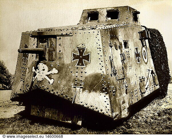 SG hist.  Erster Weltkrieg/WKI  Sturmpanzerkampfwagen A7V  Prototyp 1917