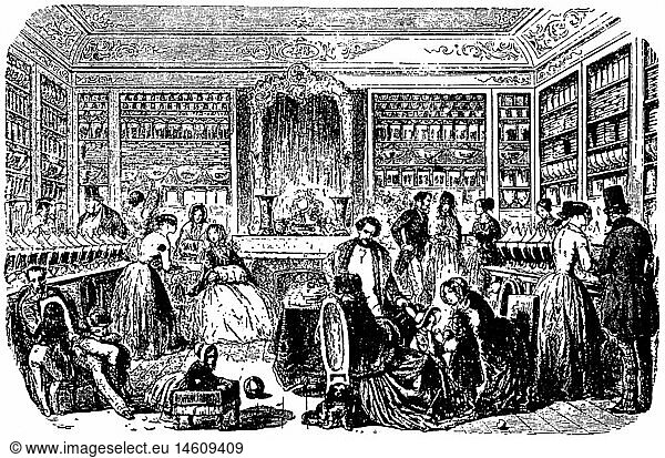 SG hist.  Gastronomie  Cafe / StraÃŸencafe  Pariser Confiserie  Xylografie  1852
