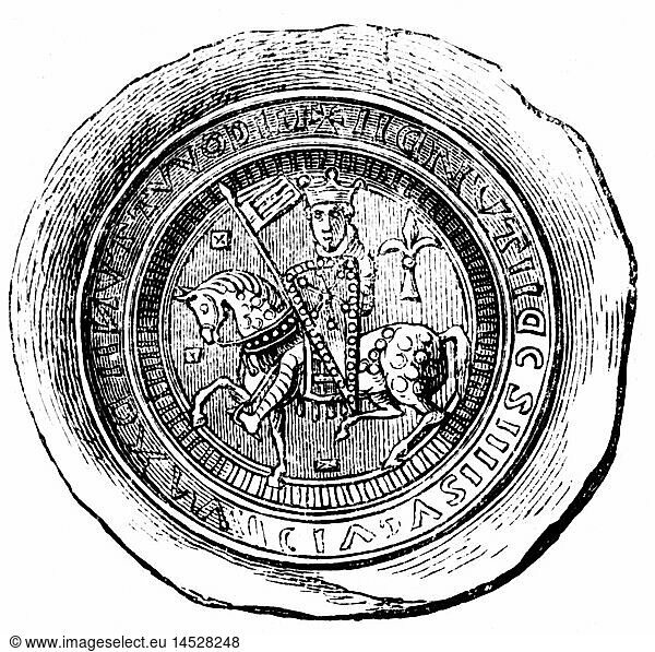 SG hist.  Geld  MÃ¼nzen  Deutschland  Brakteat  Silber  Ende 12. Jahrhundert  Xylografie