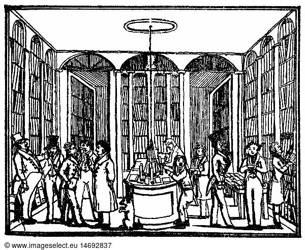 SG hist.  Handel  Buchhandel  Campesche Buchhandlung  Braunschweig  Holzschnitt  um 1800