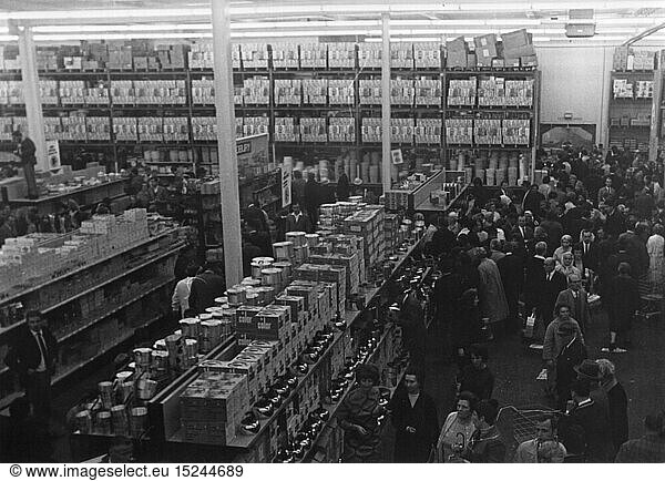 SG hist.  Handel  Supermarkt  Hamburg  um 1970