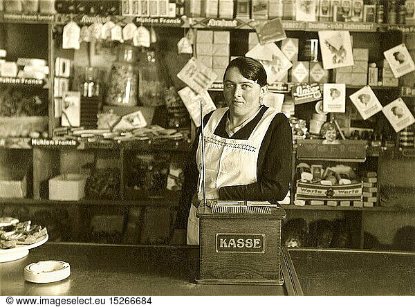 SG hist.  Handel  Tante-Emma-Laden  Berlin  Deutschland  um 1930