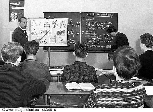 SG hist.  Handwerk  Lehrlinge  Ausbildung von Lehrlingen  circa 1960er Jahre
