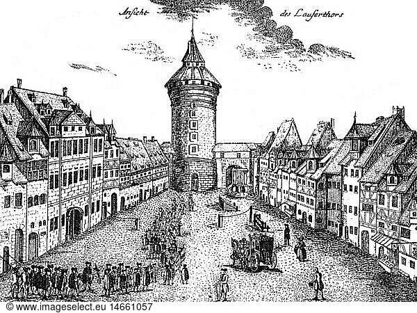 SG hist  Handwerk  ZÃ¼nfte  Umzug der Tuchmacher  NÃ¼rnberg  1768