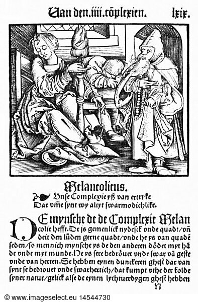 SG hist.  Haushalt  spinnen  Frau spinnt Wolle  Holzschnitt  'Der schapherders Kalender'  Norddeutschland  1523