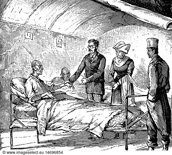SG hist  Justiz  Strafvollzug  GefÃ¤ngnis  Bagno in Ancona  Italien  Hospital  Xylografie  1887