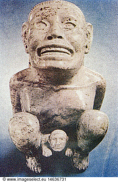 SG hist.  Medizin  Geburt / GynÃ¤kologie  aztekische GÃ¶ttin Tlacolteotl bei der Niederkunft  Skulptur  Stein  Robert Woods Bliss Collection  Washington