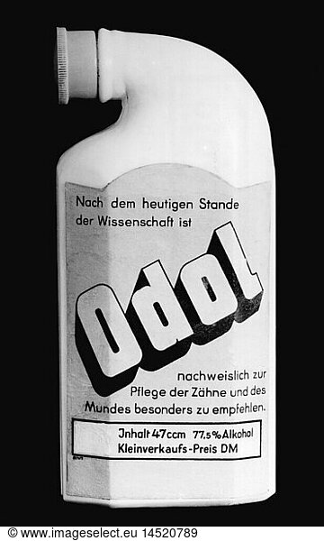 SG hist.  Medizin  Hygiene  Mundwasser 'Odol'  Lingner-Werke  20. Jahrhundert