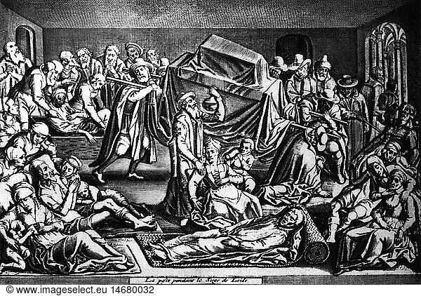 SG hist.  Medizin  Krankheiten  Pest wÃ¤hrend der Belagerung von Leiden  1712 SG hist., Medizin, Krankheiten, Pest wÃ¤hrend der Belagerung von Leiden, 1712,