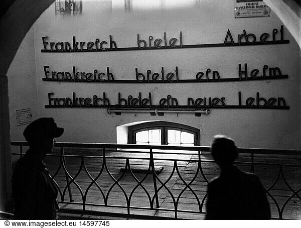 SG hist.  Nachkriegszeit  Wirtschaft  Frankreich  Anwerbung fremder Arbeiter  Lager Germersheim  1947