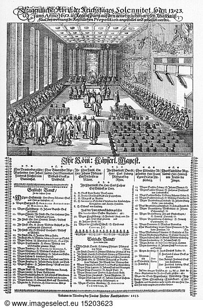 SG hist.  Politik  Parlament  Deutschland  Reichstag 1653 - 1654