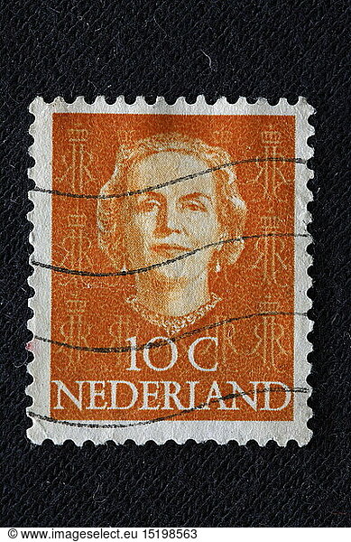 SG hist.  Post  Briefmarken  Niederlande  Juliana  KÃ¶nigin der Niederlande (1948 - 1980)  Portrait  10 C