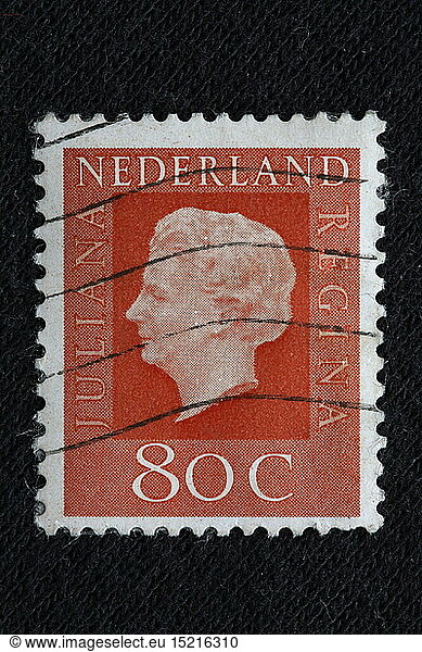 SG hist.  Post  Briefmarken  Niederlande  Juliana  KÃ¶nigin der Niederlande (1948 - 1980)  Portrait  80 C
