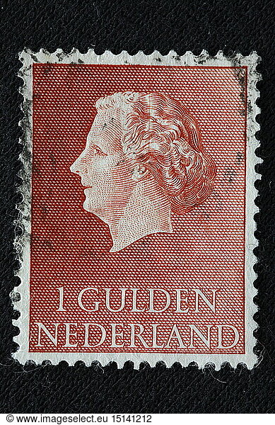 SG hist.  Post  Briefmarken  Niederlande  Juliana  KÃ¶nigin der Niederlande (1948 - 1980)  Portrait  1 Gulden