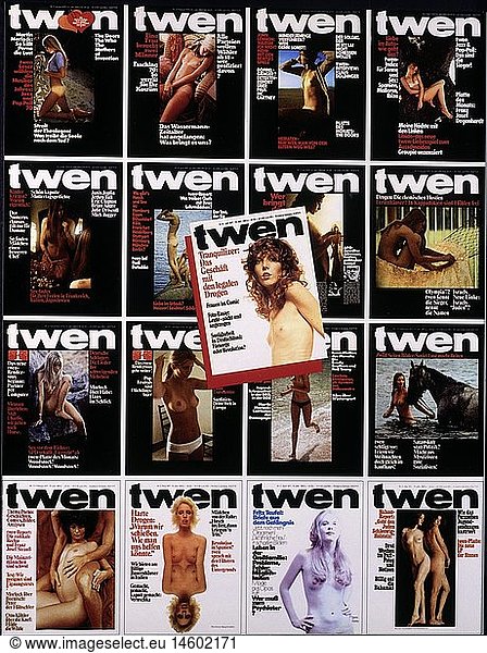 SG hist.  Presse  'Twen'  zwÃ¶lf TitelblÃ¤tter des Magazins  Jahrgang 1970 / 1971