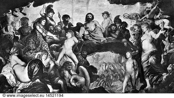 SG hist.  Religion  Antike  Griechische Mythologie  'Die Versammlung der GÃ¶tter'  GemÃ¤lde von Peter Paul Rubens (1577 - 1640)  1602  GemÃ¤ldegalerie der Prager Burg  Prag