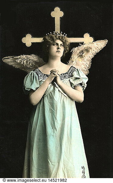 SG hist.  Religion  Christentum  betender Engel  Deutschland  1908