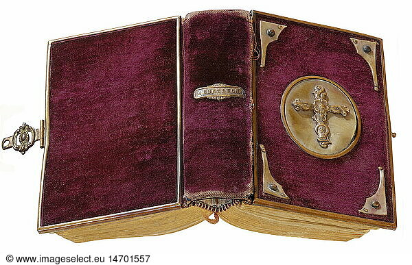 SG hist.  Religion  Christentum  Gebetbuch  aufgeschlagen  Deutschland  1864