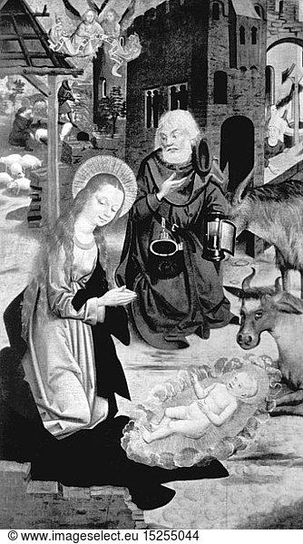 SG hist.  Religion  Christentum  Jesus Christus  Geburt  'Christi Geburt'  GemÃ¤lde  mittelrheinischer Meister  um 1480