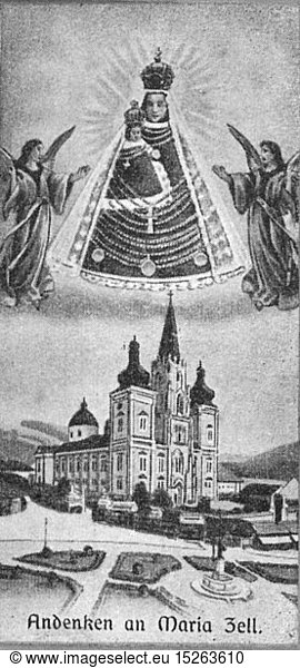 SG hist.  Religion  Christentum  Wallfahrt  Andenken an Mariazell  um 1900