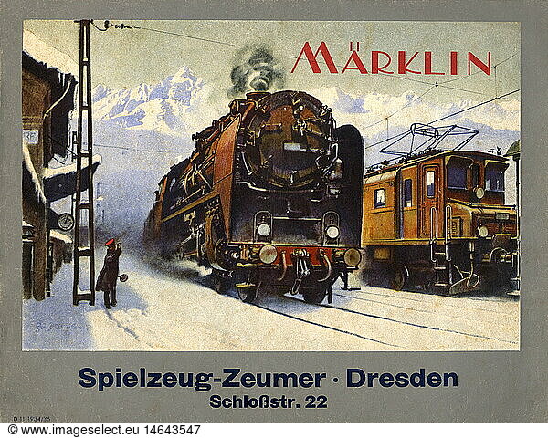 SG hist.  Spielzeug  Modelleisenbahn  MÃ¤rklin-Katalog 1934/35