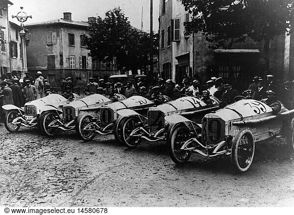 SG hist  Sport  Autorennen  GroÃŸer Preis von Frankreich  Lyon  4.7.1914