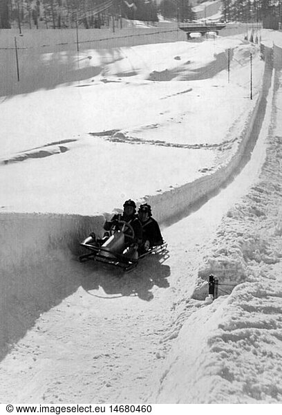 SG hist  Sport  Wintersport  Bob  Weltmeisterschaft  Sankt Moritz  Schweiz  1938