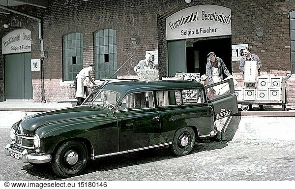 SG hist.  Verkehr  Auto  Borgward Hansa 1500  Fruchthandel Gesellschaft Scipio & Fischer  Bremen  1949-1952