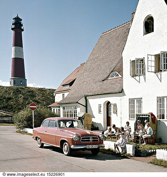 SG hist.  Verkehr  Auto  Borgward Isabella TS  Sylt 1959