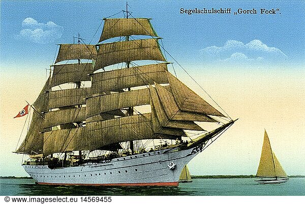 SG hist.  Verkehr  Schifffahrt  Segelschiffe  Gorch Fock 1