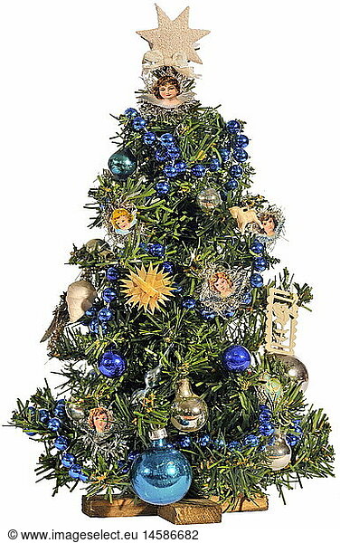 SG hist.  Weihnachten  Weihnachtsbaum  kleiner Christbaum  Spielzeug  erzgebirgisch  Deutschland  um 1925