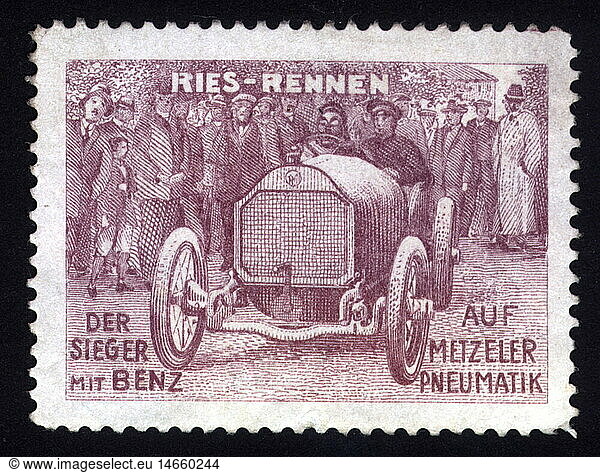 SG hist.  Werbung  AutozubehÃ¶r  Metzeler Autoreifen  MÃ¼nchen  Franz Heim  Gewinner des Ries-Rennen in Graz 1911  Werbemarke  um 1912 SG hist., Werbung, AutozubehÃ¶r, Metzeler Autoreifen, MÃ¼nchen, Franz Heim, Gewinner des Ries-Rennen in Graz 1911, Werbemarke, um 1912,