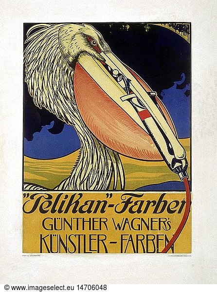 SG hist.  Werbung  Haushalt  Schreibwaren  Anzeige fÃ¼r Pelikan Farben  1920er Jahre