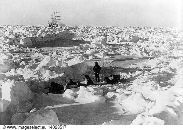 Shackleton's Endurance Trapped in Pack Ice  1915