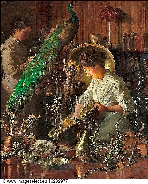 Sheard Thomas Frederick Mason - Silber polieren - Britische Schule - 19. Jahrhundert.
