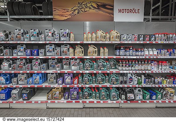 Shelf with motor oils for sale  Bavaria  Germany  Europe
