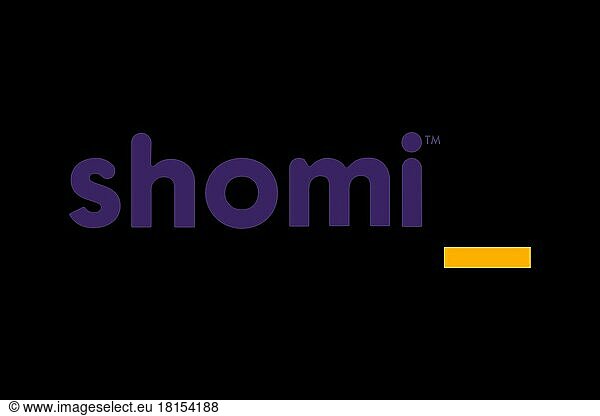 Shomi  Logo  Black background